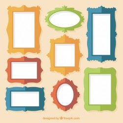 Collection of vintage photo frames