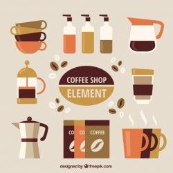 Collection with flat coffee elements