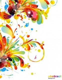 Colorful abstract background with grunge vector 06