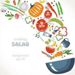 Cooking ingredients background vector