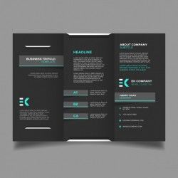 Corporate black geometric brochure template