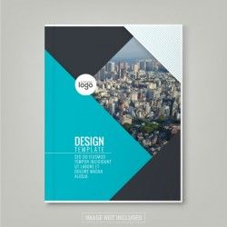 Corporate blue brochure