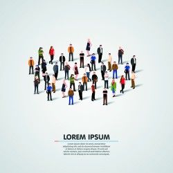 Creative crowd vector background