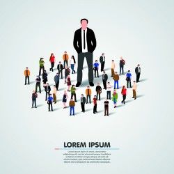 Creative crowd vector background