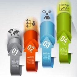 3D Options infographic template vector 01