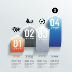 3D Options infographic template vector 06