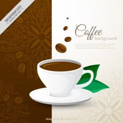 Decorative background of coffee cup