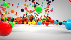 Balls, Fall, Surface, Colorful laptop 1366×768 HD Background