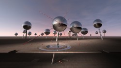 Balls, Form, Space, Metal laptop 1366×768 HD Background