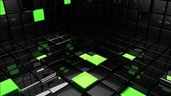 Cube, Square, Green, Black, Space laptop 1366×768 HD Background