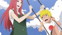 Naruto, Naruto shippuden, Uzumaki kushina, Naruto uzumaki, Swing, Sky, Fun, Smile laptop 1366 ...
