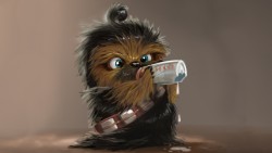 Star wars, Chewbacca, Drink, Baby laptop 1366×768 HD Background