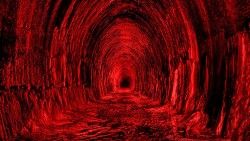 Tunnel, Red, Black, Light laptop 1366×768 HD Background