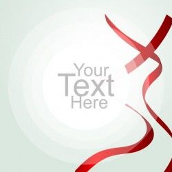 Frame with abstract background and a red ribbon