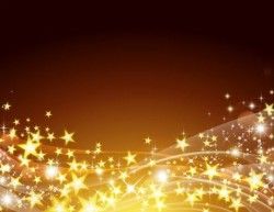 Golden star with abstract background vector
