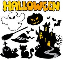 Halloween series silhouette art vector