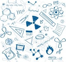 Hand drawing chemistry teaching elements