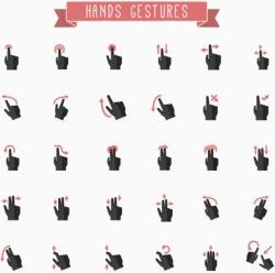Hands gestures design vector