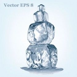 Ice cubes background vector 01