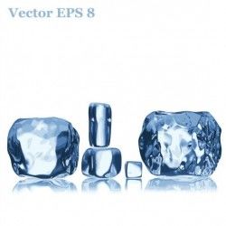 Ice cubes background vector 03