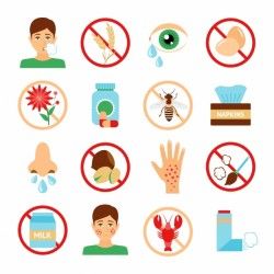 Iconos de diferentes alergias