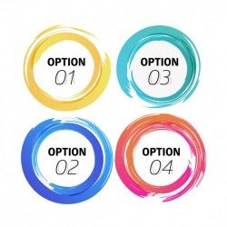 Infographics with four color options