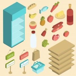 Isometric food set