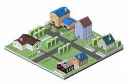 Isometric village design