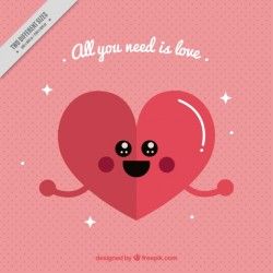 Lovely heart background with love message