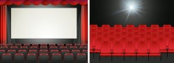 Movie screen in the cinema