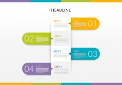 Paper Step Banners Vector Graphic