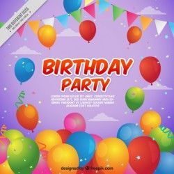 Purple background of colorful balloons