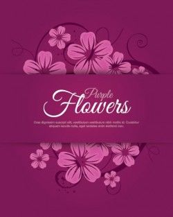 Purple Flowers Vector