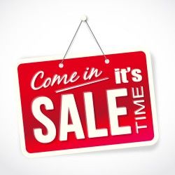 Red sale hangtag vector