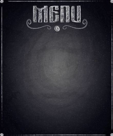 Restaurant menu with blackboard background vector 06