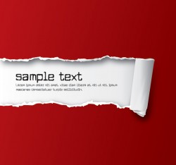 Ripped Paper Red Vector