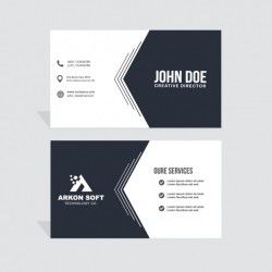 Simple corporate card, black and white