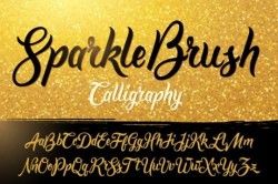 Sparkle Brush Calligraphy vector