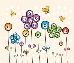 Spotty Flowers Vector