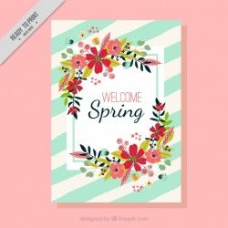 Spring card with flowers