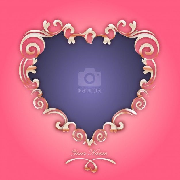 Valentine’s Day Elegant Romantic Heart Photo Frame