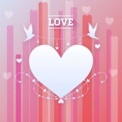 Valentine’s Day Romantic Love Heart Vector