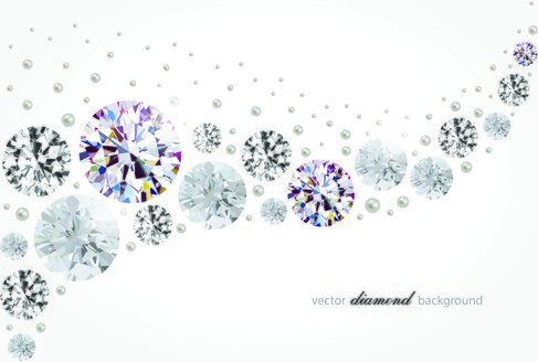 Vector diamonds backgrounds shiny design
