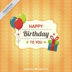 Vintage background with happy birthday badge