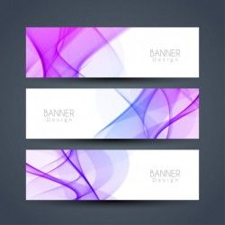 Wavy elegant banners