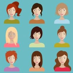 Women avatars collection