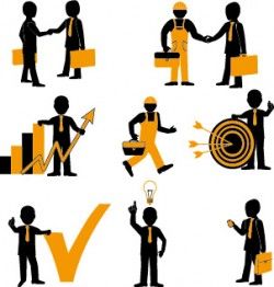 Worker with repair service vector