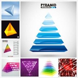 Pyramid information chart vector picture
