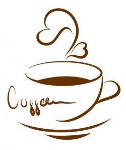 Abstract coffee with cup design vector 02