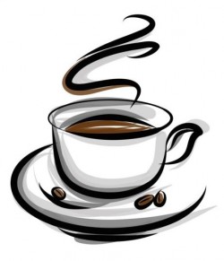 Abstract coffee with cup design vector 01